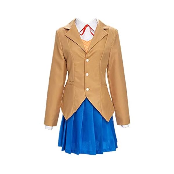 ULLAA 5 STKS Doki Doki Literatuur Club Monika Cosplay Kostuum Outfit School Uniform Jurk JK Past Halloween Carnaval Kleding
