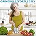Pwkauka 18/8 (304) Stainless Steel Mortar and Pestle Set,Mortar and Pestle with Non-Slip Base for Spice Grinder, Herb Crusher, Pill Crusher, Pesto Maker for Kitchen, Easy to Clean
