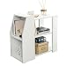Produktbild SoBuy FBT104-W Beistelltisch mit 3 Ablagen und 2 offenen Fächern Sofatisch Beistelltisch Telefontisch Nachtschrank Nachtkommode BHT ca.: 65x60x30cm