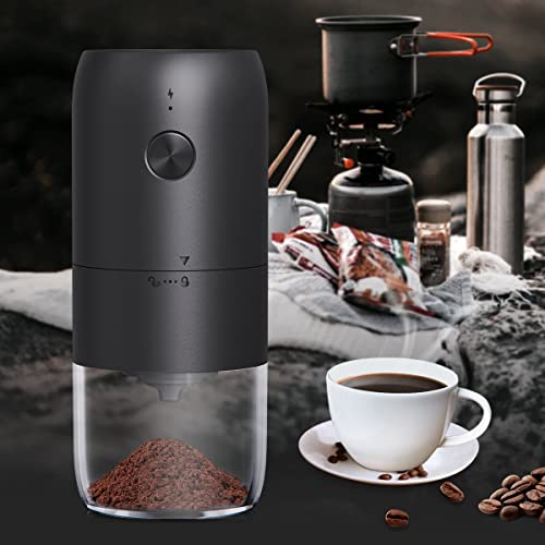 Coastacloud Coffee Grinder Electric With Adjustable Coarseness Ceramic Burrs, Portable One Touch Electric Spice Coffee Bean Grinder With Clean Brush thumb #5