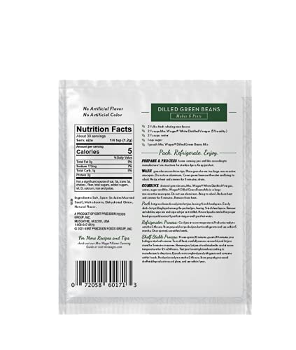 Mrs. Wages Dilled Green Beans Refrigerator or Canning Mix | Quick and Easy | Simple-To-Use | Perfect Balance of Sour & Savory | 1.66 oz Packet (Value Pack of 12)