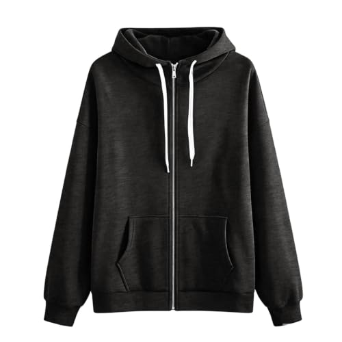 JiXiang Womens Zip Up Hoodies 2026 Y2K Casual Long Sleeve Cute Sweatshirts Mockneck Comfy Fall Track Jackets with Pockets - image 4