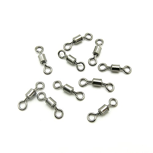 10x Test 22kg Swivel Fishing Tackle Fly Rings Coast Lock Snap Solid Ring Rolling Coastlock Sea Hooks Lures Ball Bearing FY001-07