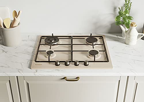 Candy CHW6BRAV4WGT Plateau de cuisson à gaz 4 feux ligne classique grilles émaillées soupape de sécurité GPL et méthane 59 5 - vue 5