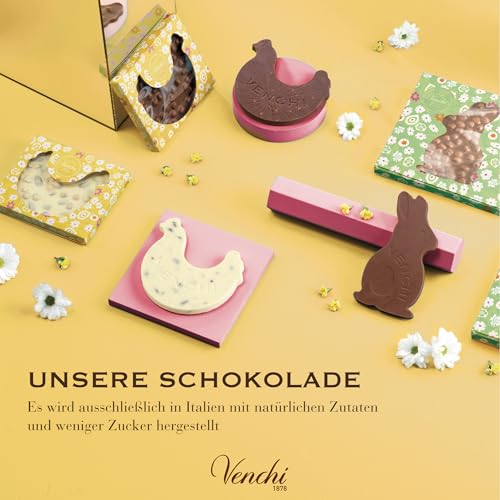 Venchi - Mignon-Schokoladen-Ei, Gourmet-Milchschokoladengeschmack mit Piemont-Haselnüss, 70 gr, Glutenfrei, ohne Überraschung, Osterkollektion, Geschenkidee