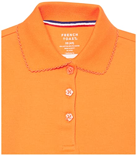 Image of French Toast Girls' Short Sleeve Picot Collar Polo School Uniform Shirt (Standard and Plus)