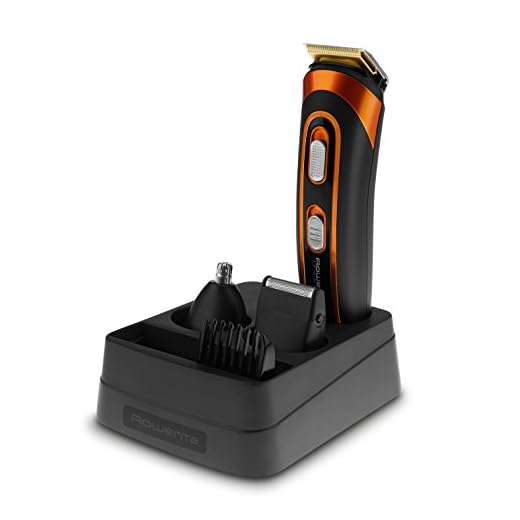 Rowenta Multistyler Trim&Style 5 en 1 TN9100F0 - Cortapelos para barba y cuerpo Wet & Dry con recubrimiento de titanio en sus cuchillas con 60 minutos de autonomía y base de soporte