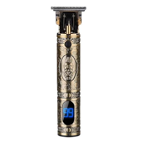 Image of LA' FORTE Heavy Duty Rechargeable Hair Trimmer Clipper for Unisex (Golden With Display)