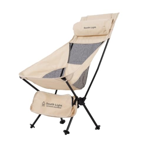 【サカモト商事 】アウトドアチェア 軽量 折りたたみ コンパクト ハイバック 耐荷重120kg 背もたれ 屋外 山 海 レジャー スポーツ 観戦 ソロキャンプ キャンプチェア チェアリング 収納袋付 sl-yz57-ivのサムネイル