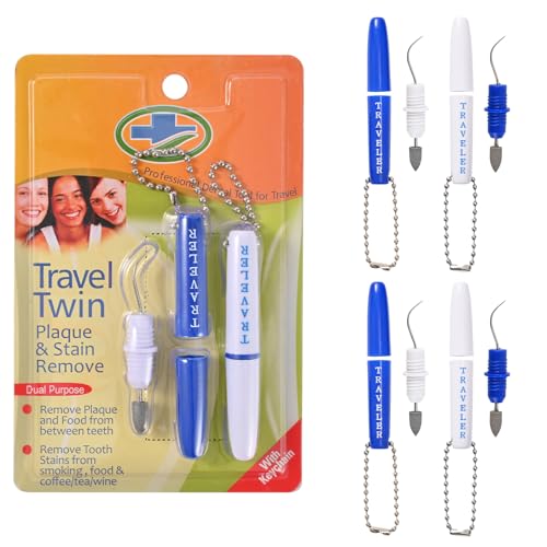 Dental travel Cleaning Kit (blue &amp; white, 2 pair)