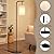 Coucrek Floor Lamp for Living Room, 9W LED Bulb, Remote Custom Color Temperature & Brightness, Standing Lamps for Bedroom Office, Browm