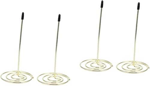 ABOOFAN 4 unidssoporte de almacenamiento Registro de acero Factura de recibo de metal Pedidos Oficina Memo Rod para registros Spike Note Suministros