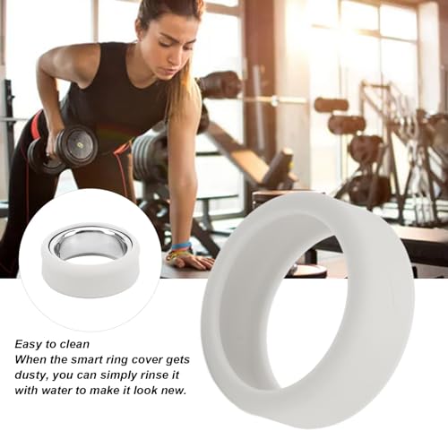 Diyeeni Silicone Ring Cover Compatible with All Smart Rings, Universal Elastic Protective Case, Grey, for Working Out - Image 3