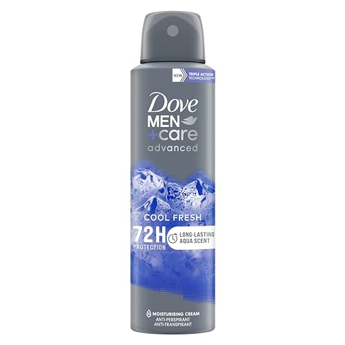 Dove Deodorante Dove Men + Care Cool Fresh Spray Advanced Care, Deodorante Uomo, Con 1/4 Crema Idratante, Formula Idratante E Delicata Sulla Pelle, Pr