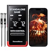 ThermoMaven Wireless Bluetooth Smart Meat Thermometer: Standalone Base, WiFi Unlimited Range, 6 S...