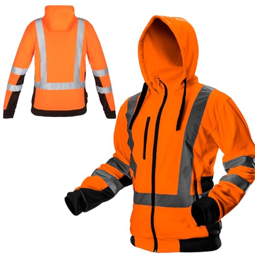 NEO TOOLS Herren Sicherheitsjacke mit reflektierenden Streifen,...