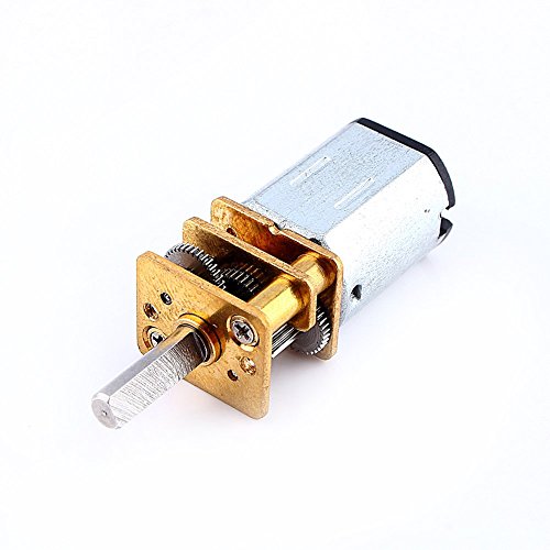 Yosoo Micro DC 6V 12V Speed Reduction Motor with Full Metal Gearbox Replacement N20 Shaft Diameter Reduction Gear Motor for RC Car, Robot Model, DIY Engine Toys(12V, 100RPM)