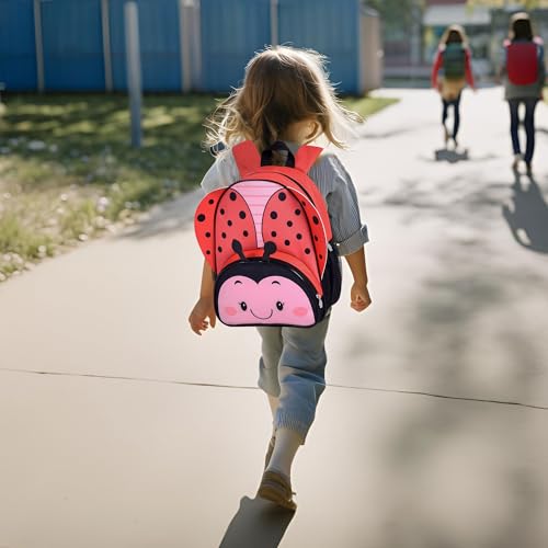 Mochila Infantil Costas Joaninha Abelha Borboleta Pets Criança 13 Polegadas Clio Pets (Joaninha)