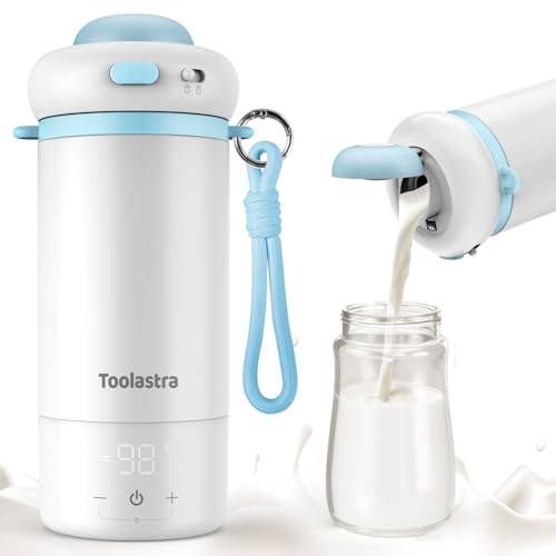 Image of Toolastra Portable Bottle Warmer for Baby on The Go, 16.91oz 100% Faster Heating & Precise Temperature Control, Leak-Proof Design, Child Safety Lock, Ideal for Travel, Formula & Breast Milk Warmer