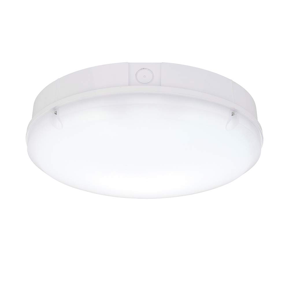 Saxby 77901 Forca Gloss White IK08 IP65 Emergency Outdoor 3000K/4200K/6500K CCT LED Bulkhead