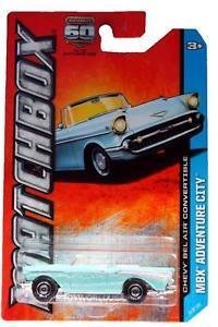 Matchbox MBX Adventure City Blue Chevy Bel Air Convertible miniatura 1