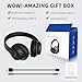 KVIDIO Bluetooth Headphones Over Ear, 65 Hours Playtime Wireless Headphones with Microphone, Foldable Lightweight Headset with Deep Bass, HiFi Stereo Sound Low Latency for Travel Work Cellphone