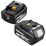 マキタ互換品 BL1860B 18V 互換バッテリー 6.0Ah 電動工具用 A-60464 互換品 日本企業 電池残量表示 PSE認証 保護機能 BL1815N BL1820B BL1830B BL18140B BL1850B BL1860B Longsafe (2個セット)