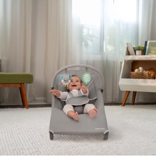 Ingenuity Nestle Vibrating Rocker, Lightweight Foldable Infant Seat with Breathable Fabric, 2-Position Recline, Mini Vibration Unit, 5-Point Harness, Travel Bag - image 6