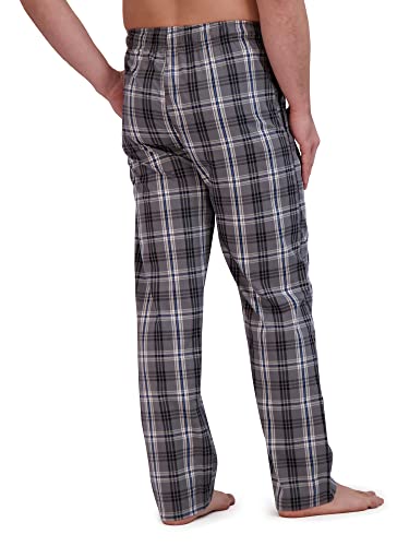Hanes Men's Woven Pajama Pant, Black Plaid, Small2