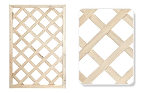 HERSIG - Celosias para Terraza Exterior - Celosia Madera Tipo Panel Color Natural (60x90cm) - Celosia Terraza - Decoracion Jardin Exterior - Celosias Decorativas Resistentes