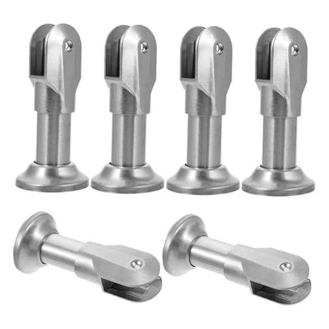 6pc Set Restroom Partition Feet Toilet Cubicle Support Foot Bathroom Partition Accessories