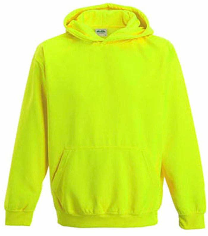 Sweat à capuche fluo jaune électrique pour enfant 9-11 ans noTrash2003