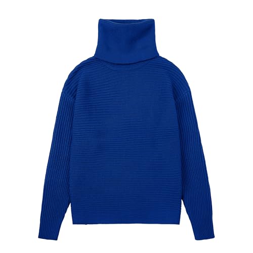 Image of chouyatou Women's Turtleneck 2 Piece Outfits Ribbed Knit Sweater Midi Pencil Skirt Set