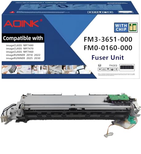 AQINK FM3-3651-000 Fuser Unit Replacement for Canon FM3-3651-000 FM0-0160-000 Fuser Unit Compatible with Canon imageRUNNER 2018 2022 2025 2030 imageCLASS MF7480 MF7470 MF7460 Printers (1-Pack, 110V)