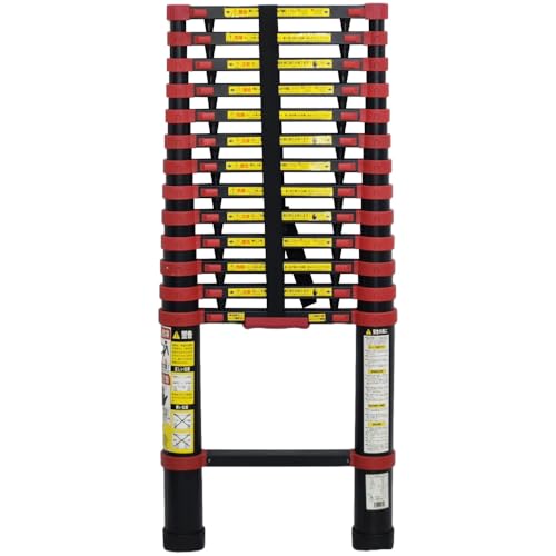 Amazon.co.jp: アルミス アルミ伸縮はしご 14段/4.1m ブラック (フック