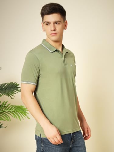 Image of UNIBERRY Men's Cotton Half Sleeves Solid Polo Neck T-shirt-MT4-BG 4XL