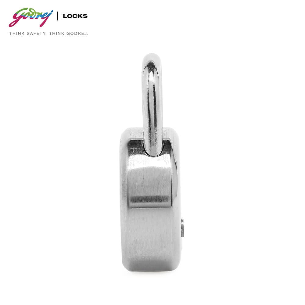 Godrej Locks | Ace Pro 5 Levers 48mm Round Padlock | Strong Double Locking | 3Keys | for aldrops, Lockers,toolboxes,Cycle Cable Ends, Wooden cupboards, suitcases | Silver Finish |1 Year Warranty — Amazon image 3