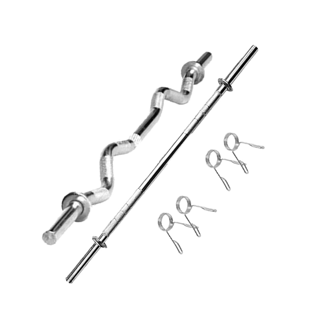 FITNACE Weight Lifting Rod, Gym Bar 3 Feet Curl Bar and 4 feet Straight Bar with Locks, Chrome Plated Steel Gym Rod for Exercise, Fitness and Home Gym (B0CNZRSDKC) Amazon Price History, Amazon Price Tracker