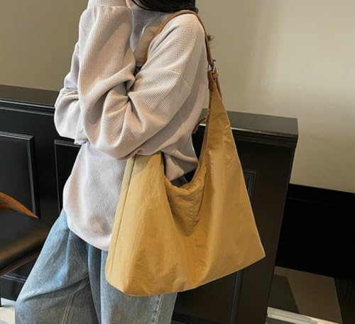 Women Casual Oxford Shoulder Bag Large Crescent Tote Handbag Soft Crossbody Purse Commuting Shopping Dating3