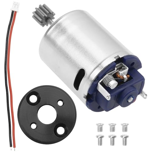 ShareGoo 370 Motor w/10T Gear & Aluminum Motor Mount Plate Upgrade Parts Compatible with MN82 MN78 1/12 RC Car (Black)