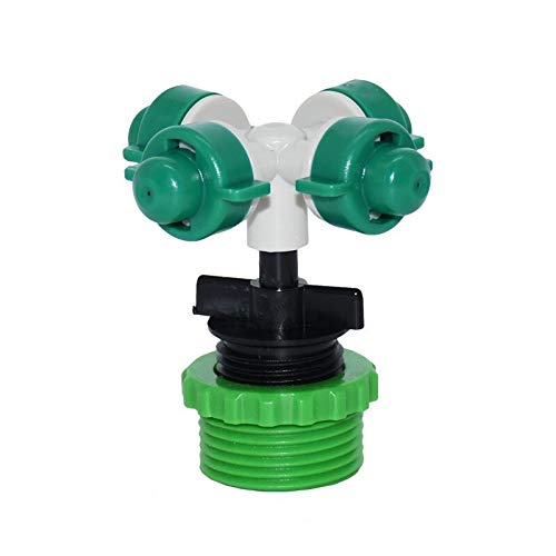 LISHI-DZI 10pcs Irrigation Cross Atomizing Nozzle 1/2 Drippers Sprinkler Water Mist Sprinkler 3/4 Drip System Adapter (Color : Nozzle)