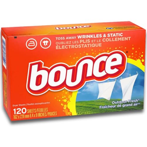 Bounce Fabric Softener Dryer Sheets, Outdoor Fresh Scent, 120 Count