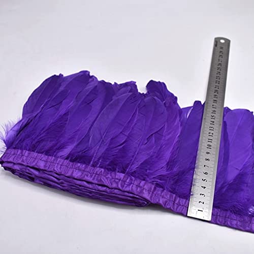 10 Metri Bianco Naturale Artigianato Piume Trim Ricamo Plume Abbigliamento Da Cucire Fai Da Te Matrimonio Piuma D'oca Festa