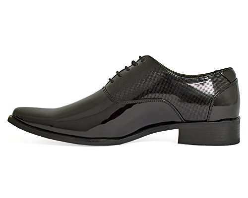 Dobell Mens Black Oxford Patent Dress Shoes Contemporary Style-11