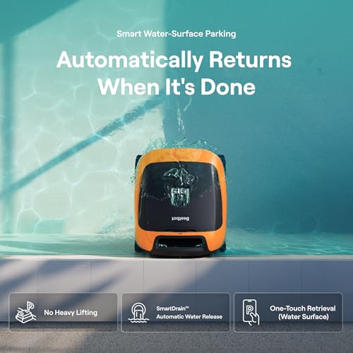 Image of Beatbot Sora 30 Pool Vacuum Robot, 4-in-1 Cleaner with Shallow-Area Cleaning, 6800GPH Power, Smart Surface Parking, 5L Capacity for Above & In-Ground Pools Up to 3229 sq. ft, Vibrant Orange