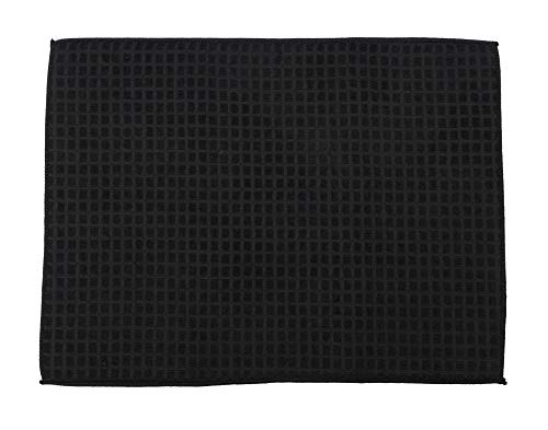 Image of Store2508 Microfiber Reversible Dish Drying Mat (Pack of 2) (38 * 51 Cm Each) (Black)