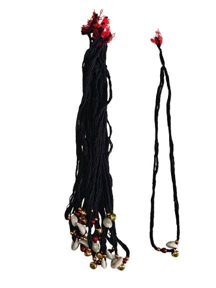 zokcy ZOKCY® (Pack of 2 Pcs) Baby kamarband Nazariya Tagdi Thread (Dhaaga) for Small baby/black cord waist tagadi adjustable size newborn baby to 2-year toddlers (unisex baby)-picture-47