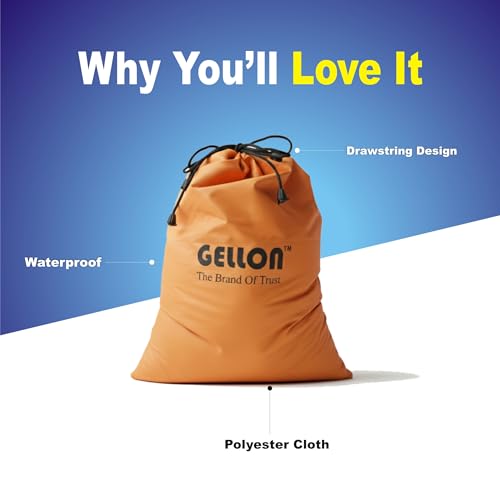 Image of Gellon Water Proof in Umbrella Cloth Shoes Bag for Travel & Storage Travel Organizer for Women & Men Travel Accessories Shoes Cover Pouch for Travel Essentials in 4 Colors (Orange, Pack of 4)