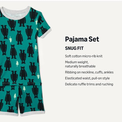 Image of Amazon Essentials Babies, Toddlers and Boys' Snug-Fit Cotton Pajama Set, Multipacks