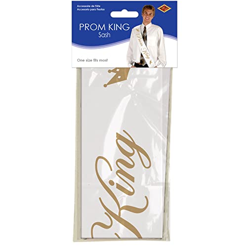 Image of Prom King Satin Sash Party Accessory (1 count) (1 /Pkg)